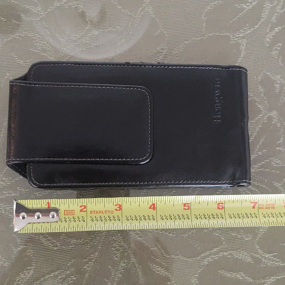 Hengwin Black Leather Vertical Cell Phone Holster